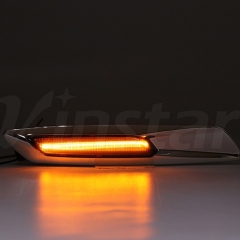 LED Side Indicator Light (GIV) (Smoke Lens+Silver Chrome Finishes)