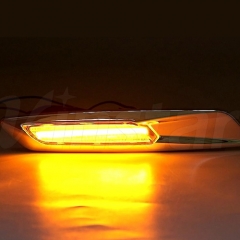 LED Side Indicator Light (GIV) (Clear Lens+Silver Chrome Finishes)